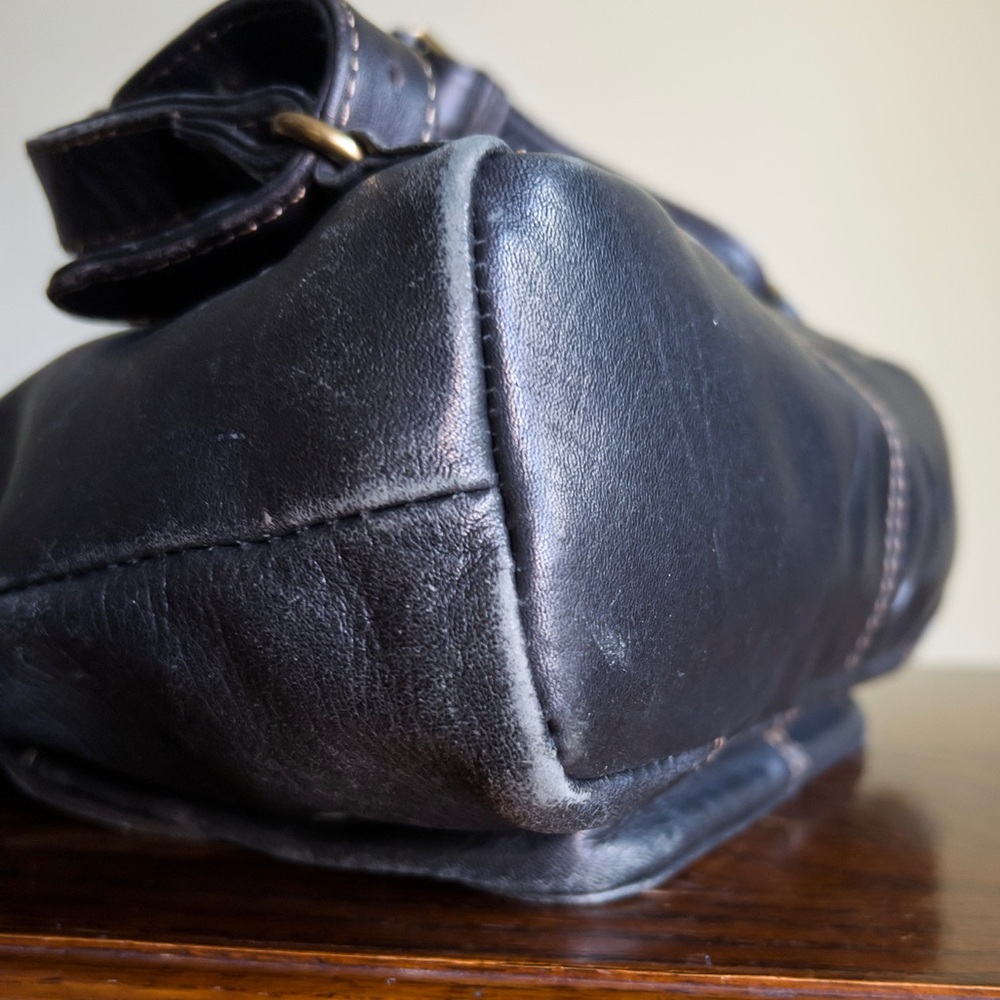 Vintage Mini Leather Backpack, Small Black Genuine Leather Backpack Purse - Picture 14 of 15